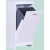 Relaxdays Wäscheschrank, mit 48 l Wäschesack Weiß,Grau