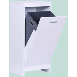 Relaxdays Wäscheschrank, mit 48 l Wäschesack Weiß,Grau