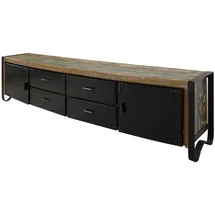 Massivmoebel24 Industrial TV-Board 106 Lowboard 208x43x55 cm Mehrfarbig Holz/Metall