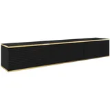 Mirjan24 Tv-Lowboard, Schwarz, Rechteckig, 175x30x32 cm, Wohnzimmer, Wohnwände, Lowboards, Lowboards stehend