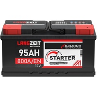 LANGZEIT Autobatterie 95AH 12V Batterie 30% mehr Startleistung ersetzt 100Ah 88Ah 90Ah 92Ah