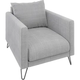 s-style möbel Sessel Harmony Chenille 1 x 1 x 1 cm Grau mit Kissen
