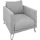 s-style möbel Sessel Harmony Chenille 1 x 1 x 1 cm Grau mit Kissen