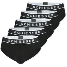 SCHIESSER 5er Pack Slips schwarz/weiß XXL