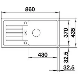 Blanco Favum XL 6 S vulkangrau + Handbetätigung