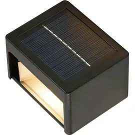 ideoon lights 4er Set LED Solar Wandleuchte Kunststoff 9,0 cm inkl. Akku & Sensor Warmweiss/Kaltweiss