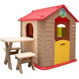 LittleTom Indoor-Kinderspielhaus mit Tisch 95 x 104 x 104 cm