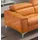 Egoitaliano "Francine, Designsofa, Loungesofa, Breite 213 cm, Fußfarbe chrom", Designfuß, Luxus-Microfaser Lederoptik (cognac), braun