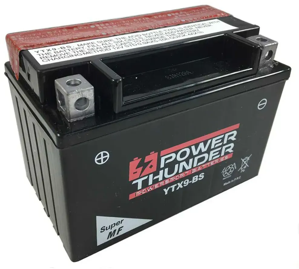 Power Thunder Ctx9-bs Agm-batterie - Black - One Size