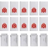3d-effizienz-fjm-staubsaugerfilterbeutel Für Miele Hyclean – 10 Beutel, 5 Filtermatten – 209077 Rot