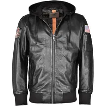 Top Gun Lederjacke schwarz XL