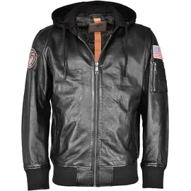 Top Gun Lederjacke schwarz XL