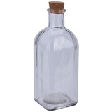 Neuetischkultur Vorratsglas Glasflasche mit Kork-Verschluss, Glas, (Stück, 1-tlg) weiß