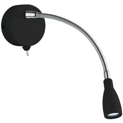 Wandlampe Wandleuchte Leselampe schwarz LED Schlafzimmerlampe flexibel H 24 cm