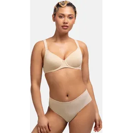 DORINA Lindsay Bügel-BH ohne Polsterung – Vollständige Abdeckung, Vorgeformte Cups, Weicher Mikrostoff, Verstellbare Träger für ganztägigen Komfort, Beige