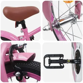 vidaXL Kinderfahrrad 16 Zoll Hellrosa