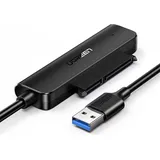 UGREEN USB-A Adapter/Adapter für SATA 2,5'' Laufwerk, SSD, HDD, 5 Gbps, 0,5 m, Schwarz