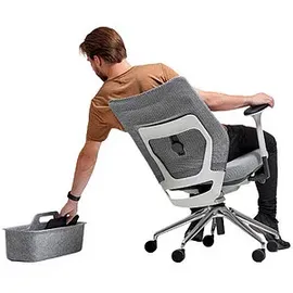 FM Helmets fm Bürostuhl Asiento, 4260761570402 Stoff grau, Gestell grau