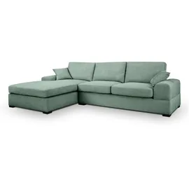 xonox Ecksofa Strukturstoff L-Form 3-Sitzer Petrol
