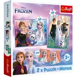 pbs deutschland gmbh & co.kg Trefl 2 in 1 Puzzles + Memo Disney Frozen 2