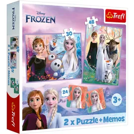 pbs deutschland gmbh & co.kg Trefl 2 in 1 Puzzles + Memo Disney Frozen 2