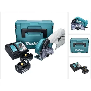 Makita DCC 500 RFJ Akku Diamantschneider 18 V 125 mm Brushless + 2x Akku 3,0 Ah + Makpac