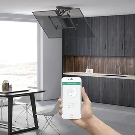 Maclean Brackets Maclean elektrische Neigbare TV Halterung mit App-Steuerung 32-70" für Decke Dachschräge inkl. Fernbedienung, bis 35kg MC-880T