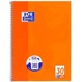 Oxford Collegeblock blanko A4 orange/schwarz
