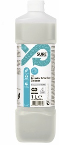 SURE Interior & Surface Cleaner Öko-Universalreiniger, Allzweckreiniger zur professionellen Unterhaltsreinigung, 1000 ml - Flasche