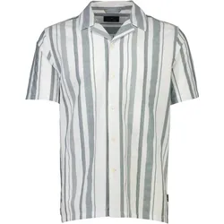 Flanellhemd JUNK DE LUXE "JUNK de LUXE Freizeithemd", Herren, Gr. L, Normalgrößen, dk dusty grün, Oberstoff: 100% Baumwolle, Kurzarm, Hemden