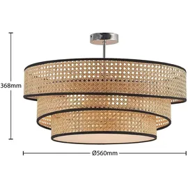 LUCANDE Elowen 3-flg. Holz braun