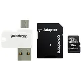 GoodRam 16GB microSDHC 10 UHS-I + Adapter + Czytnik M1A4-0160R12