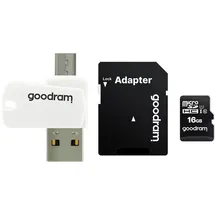 GoodRam 16GB microSDHC 10 UHS-I + Adapter + Czytnik M1A4-0160R12