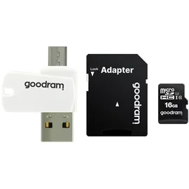 GoodRam 16GB microSDHC 10 UHS-I + Adapter + Czytnik M1A4-0160R12