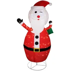 Lex XXXL LED Weihnachtsfigur 180 cm Weihnachtsmann Figur beleuchtet Weihnachtsdeko Timer : Weihnachtsmann