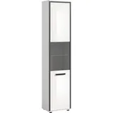 xonox.home Kojak Badschrank 40 x 188 x 34 cm Weiß/Grau