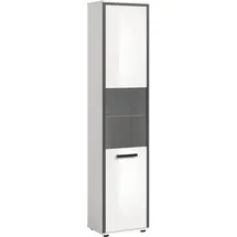 xonox.home Kojak Badschrank 40 x 188 x 34 cm Weiß/Grau