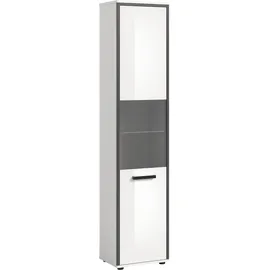 xonox.home Kojak Badschrank 40 x 188 x 34 cm Weiß/Grau