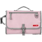 Skip Hop Wickeltasche mit extra großer Wickelunterlage - Kinderwagen-Clip - Rosa Multi-Taschen Praktisch und leicht zu entfalten mit Baby Wipes Case, Heather Pink, L, Pronto Wickelunterlage