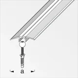 Alfer Übergangs-Profil und Dübel-System 0.9 m, 33 mm, Alu, eloxiert, silber