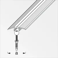 Alfer Übergangs-Profil und Dübel-System 0.9 m, 33 mm, Alu, eloxiert, silber