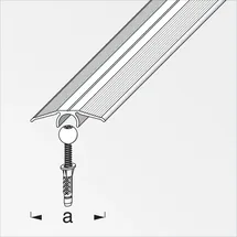Alfer Übergangs-Profil und Dübel-System 0.9 m, 33 mm, Alu, eloxiert, silber