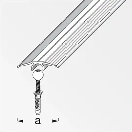 Alfer Übergangs-Profil und Dübel-System 0.9 m, 33 mm, Alu, eloxiert, silber