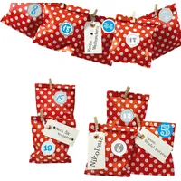 Frau Wundervoll DIY Adventskalender zum Befüllen Bescherung, Papiertueten flach
