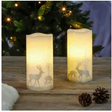 Hi LED Kerze 15 x 7,5 cm weiß