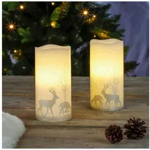 Hi LED Kerze 15 x 7,5 cm weiß