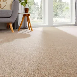 Teppichboden ANDIAMO "Feinschlinge Bob", beige, B:500cm H:4,5mm L:1200cm, Kunstfaser, Teppiche, meliert, Breite 200, 400 oder 500 cm, strapazierfähig, pflegeleicht