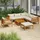 vidaXL 8-tlg. Garten-Lounge-Set mit Creme Kissen Akazie beige/weiß