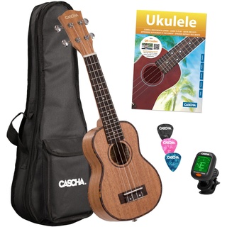 Cascha 2027 Premium Mahagoni Sopran Ukulele Bundle