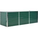 vidaXL Garten-Hochbeet verzinkter Stahl rechteckig 240 x 80 x 77 cm Grün 